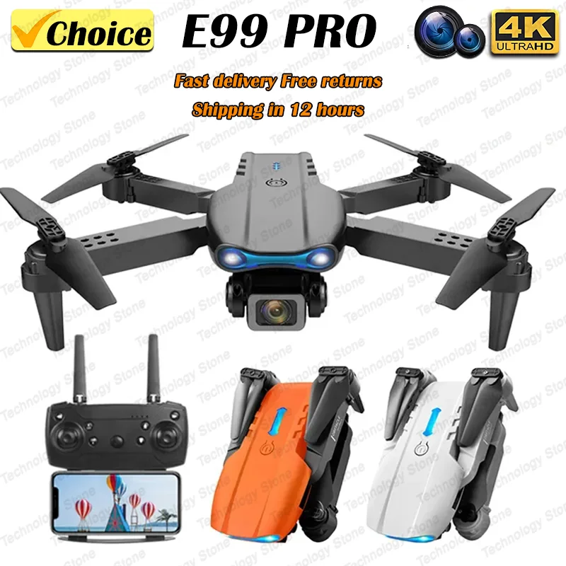 Rc Helicopter Electric - K3 E99PRO Drone with Dual HD