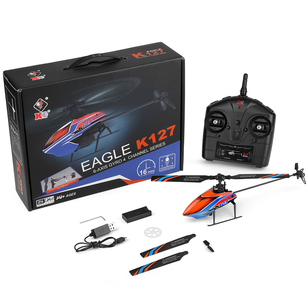 WLtoys XK K127 2.4G 4CH 6-Aixs - огляд і ціна Rc Helicopter Nitro